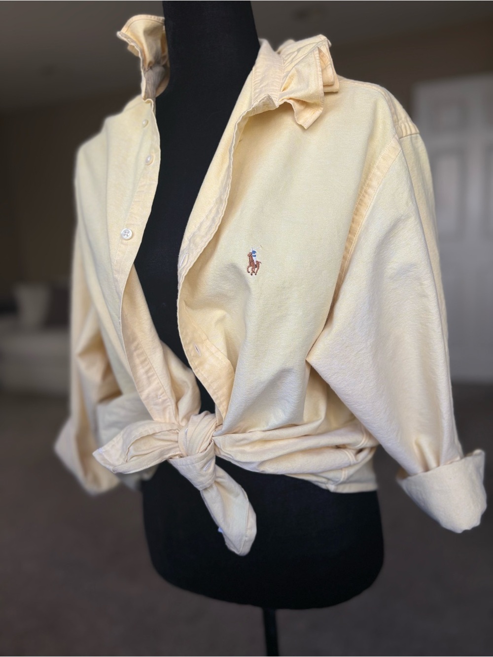 Polo by Ralph Lauren Light Yellow Cotton Button-Down Shirt